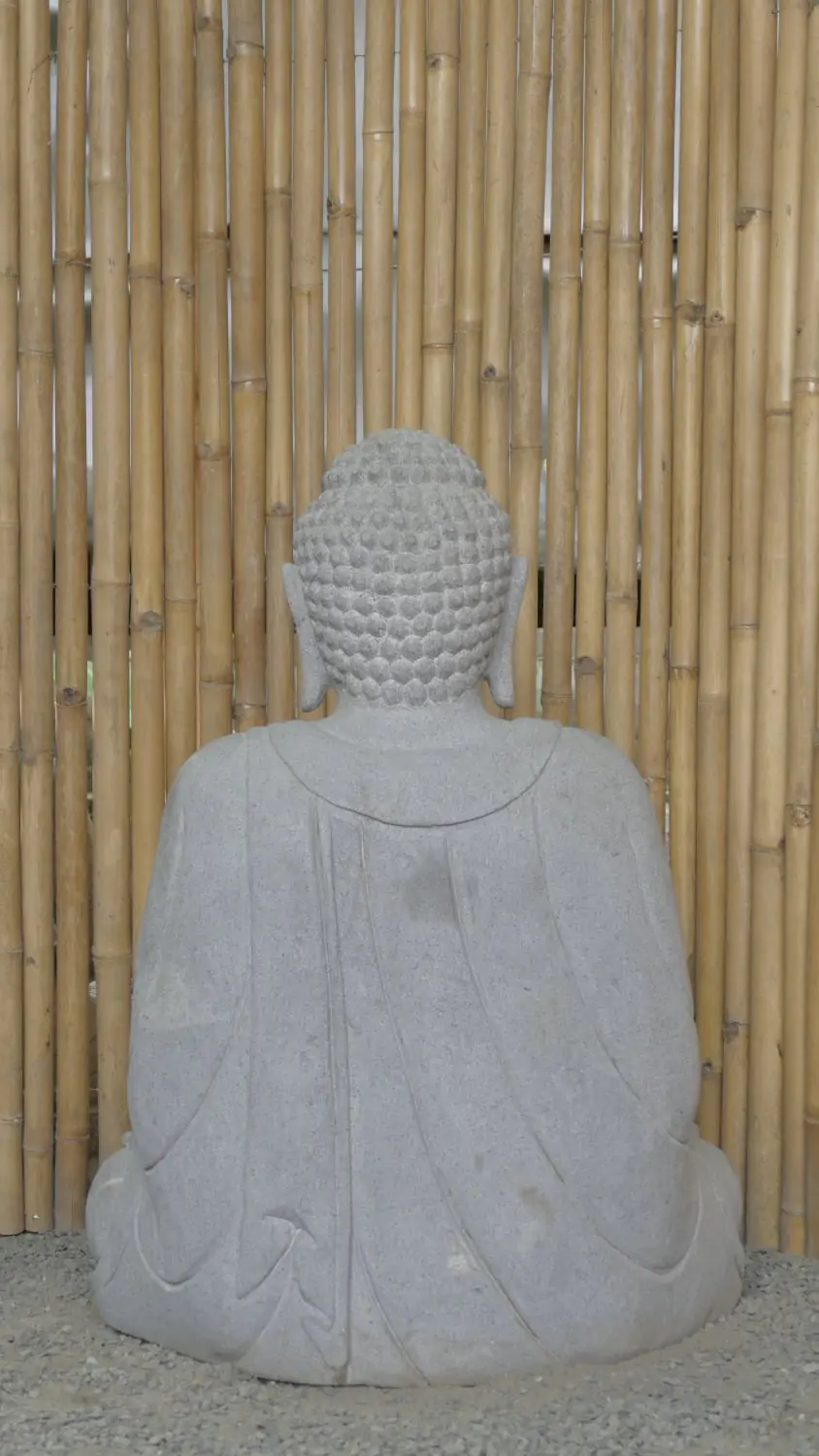  Product image 8 of the product “Seated Japanese Buddha made of Riverstone in Dhyana position - gesture of meditation, H. 100cm ”